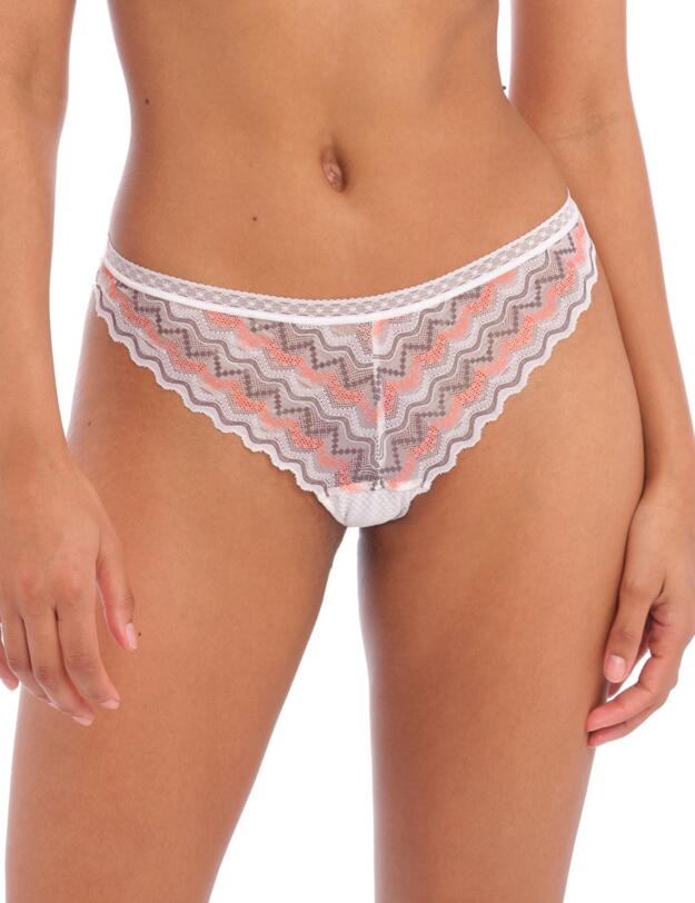 Freya Festival Vibe Brazilian Brief White/Coral