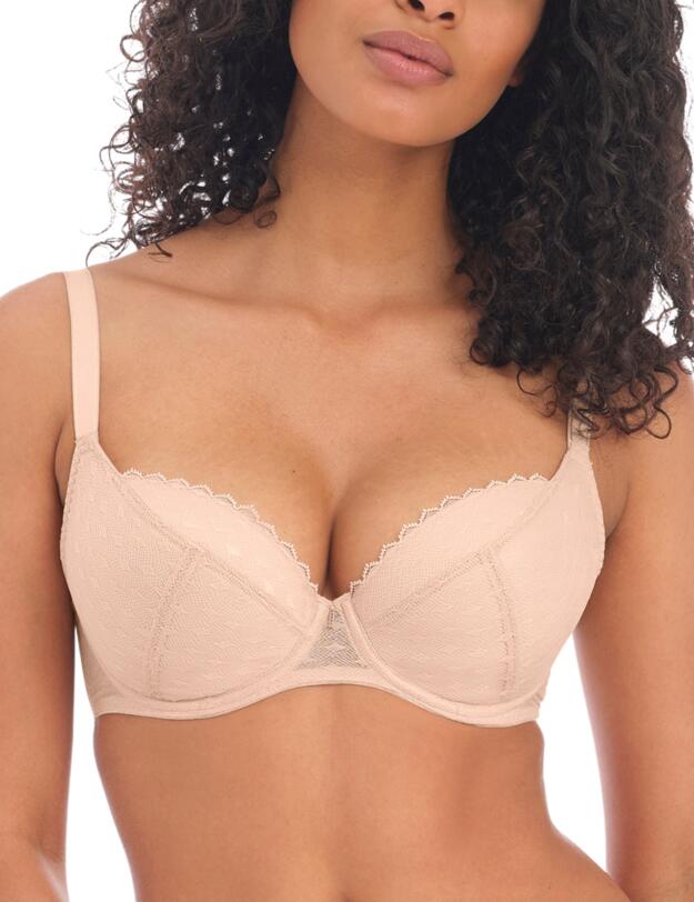Freya Signature Padded Plunge Bra  Natural Beige