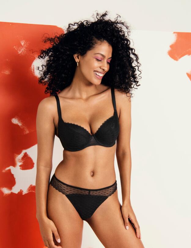 Freya Signature Padded Plunge Bra Black 