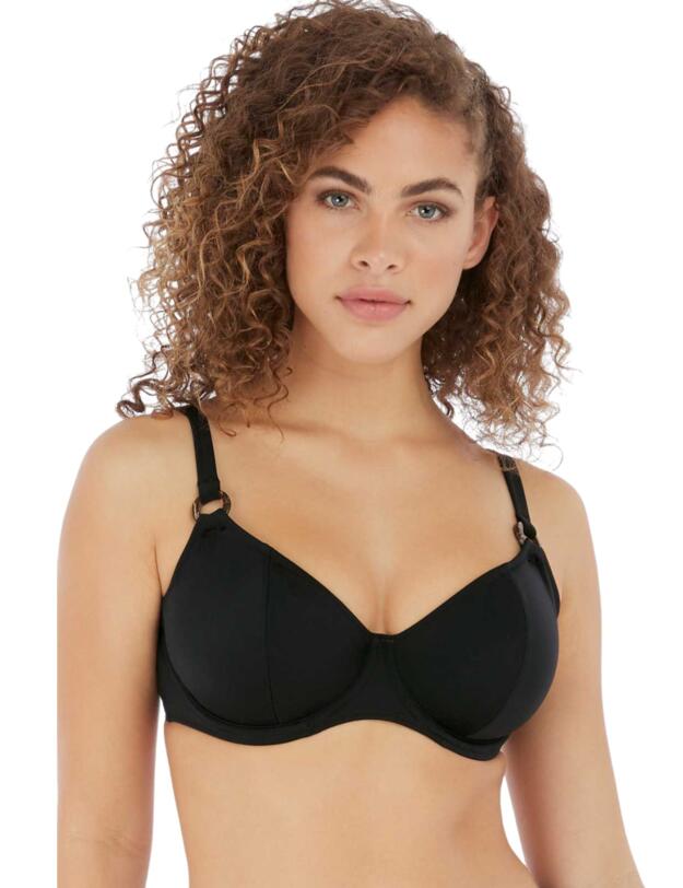 Freya Coco Wave Plunge Bikini Top Black 