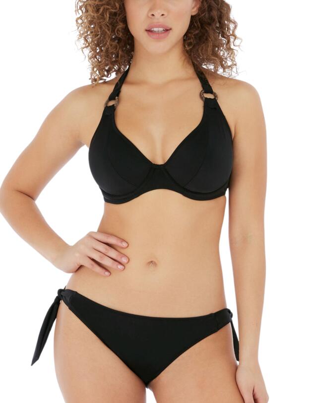 Freya Coco Wave Halter Bikini Top Black 