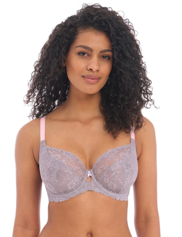 Freya Offbeat Underwired Plunge Bra Mineral Grey