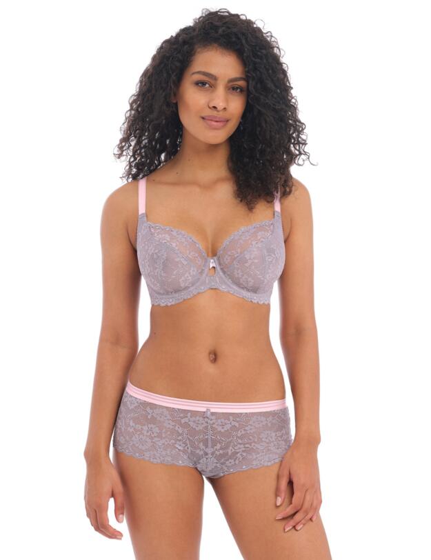 Freya Offbeat Underwired Plunge Bra Mineral Grey