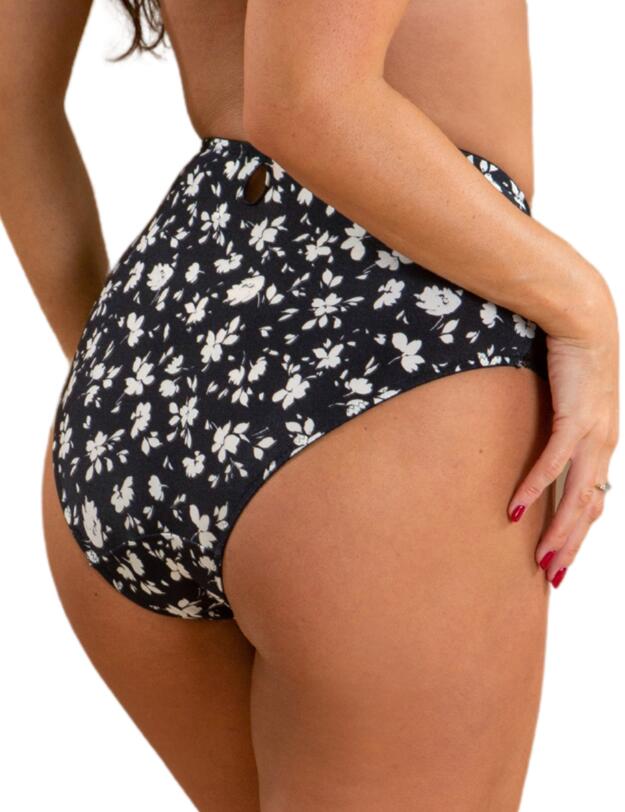 Pour Moi Aura Deep Briefs Black Floral