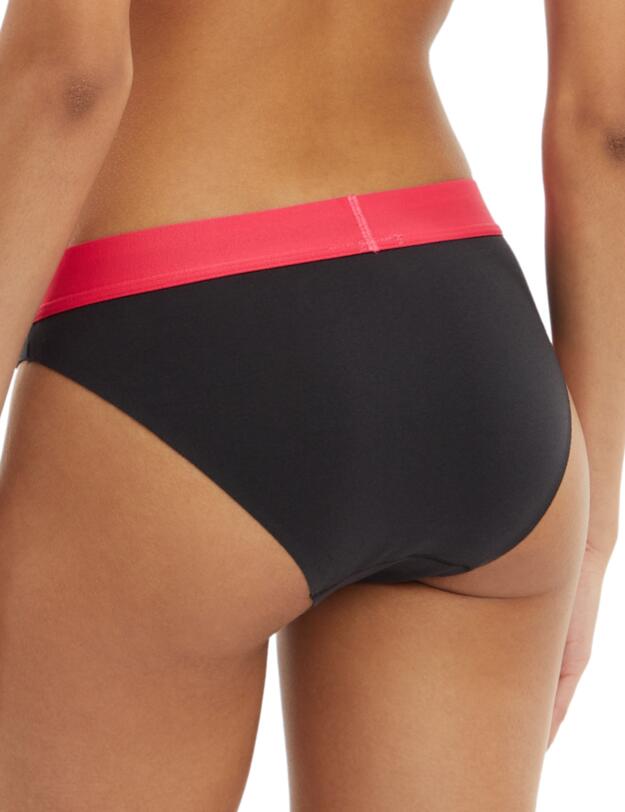 Calvin Klein Embossed Icon Cotton Brief Black with Pink Slpender