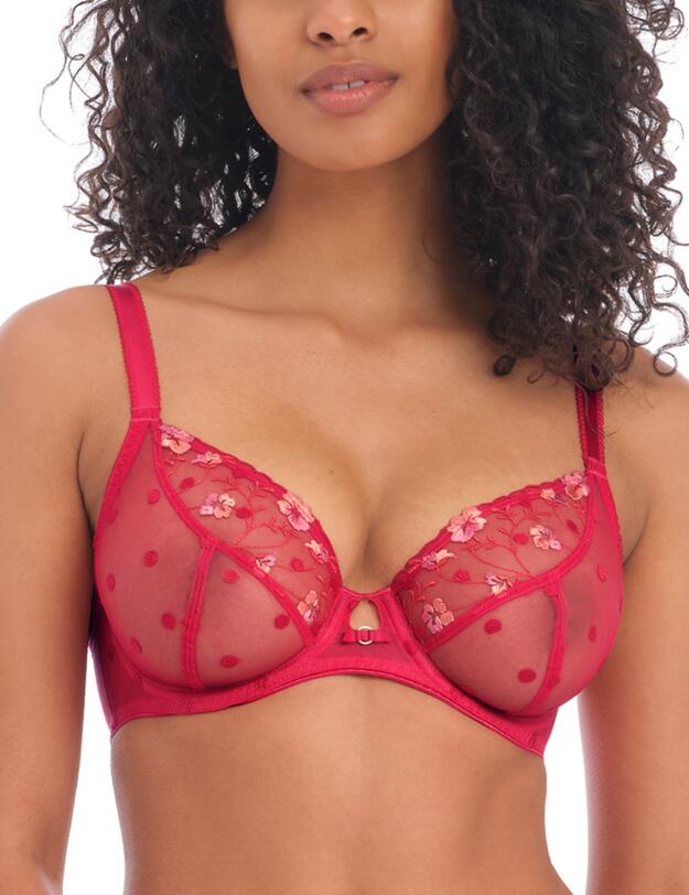 Freya Awakening Plunge Bra Red