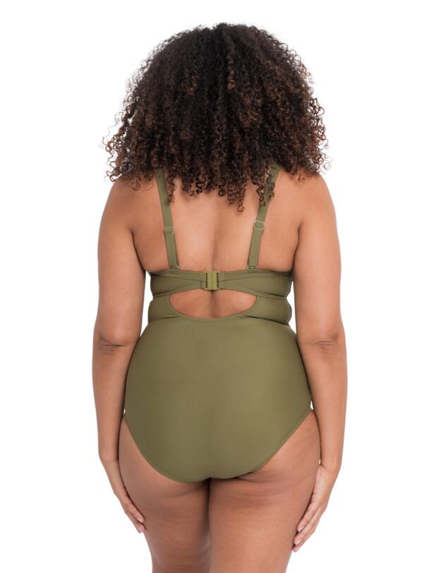 Curvy Kate Retro Sun Halterneck Swimsuit Olive