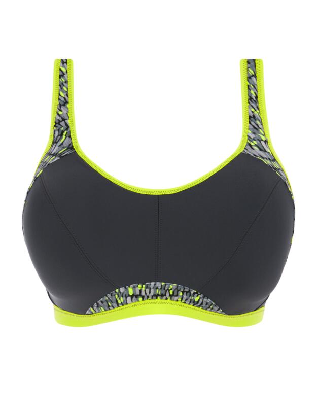 Freya Epic Underwired Crop Top Sports Bra Lime Twist 