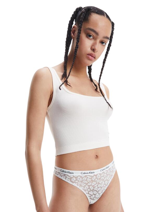 Calvin Klein Carousel Lace Brazilian Briefs Silver Haze