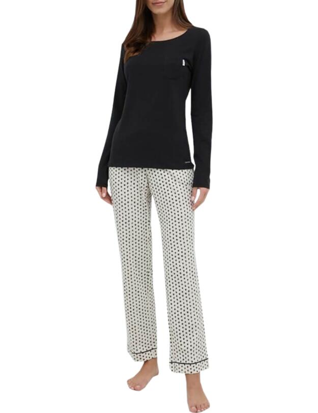 Calvin Klein PJ In A Box Long Sleeve Pyjama Set Star Stamp/Oatmeal Heather