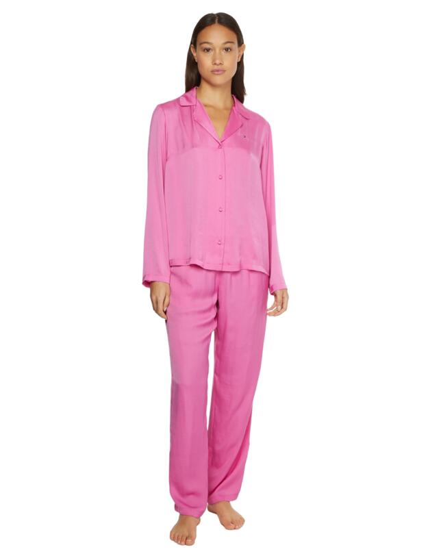 Tommy Hilfiger Satin Pyjama Set  Lilac Orchid