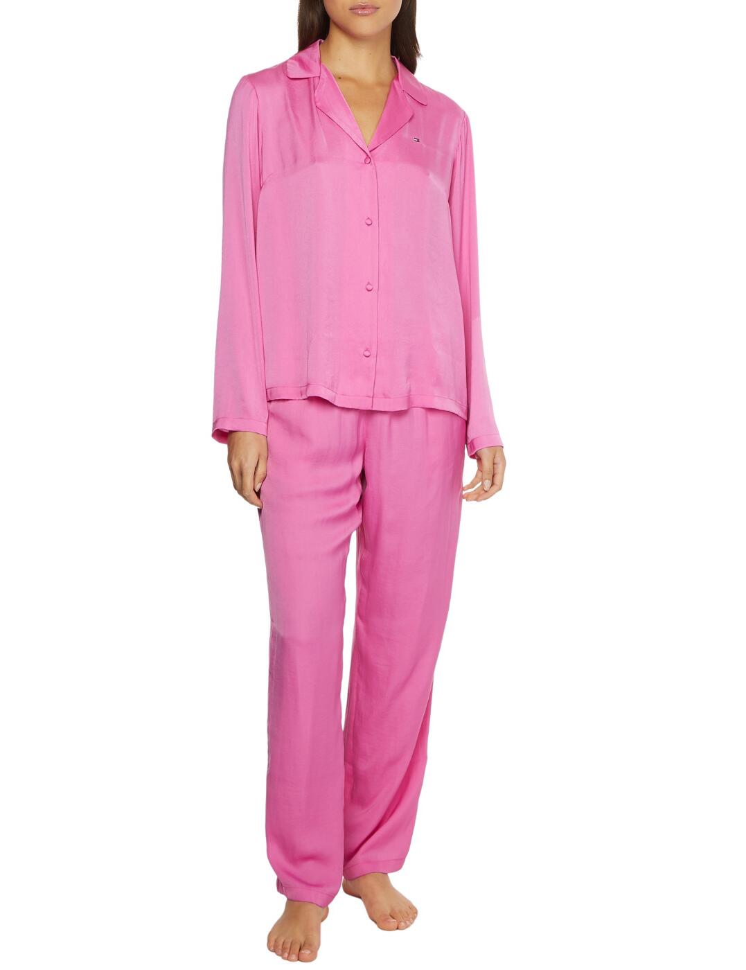 UW0UW03847 Tommy Hilfiger Satin Pyjama Set UW0UW03847 Lilac Orchid