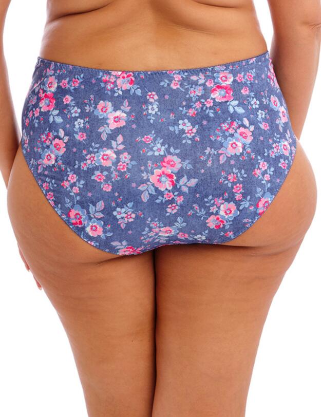 Elomi Morgan High Waist Brief Denim Floral