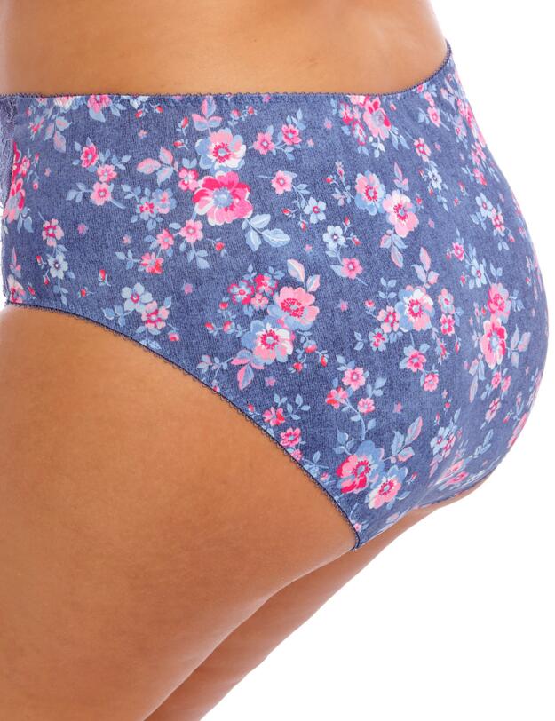Elomi Morgan High Waist Brief Denim Floral