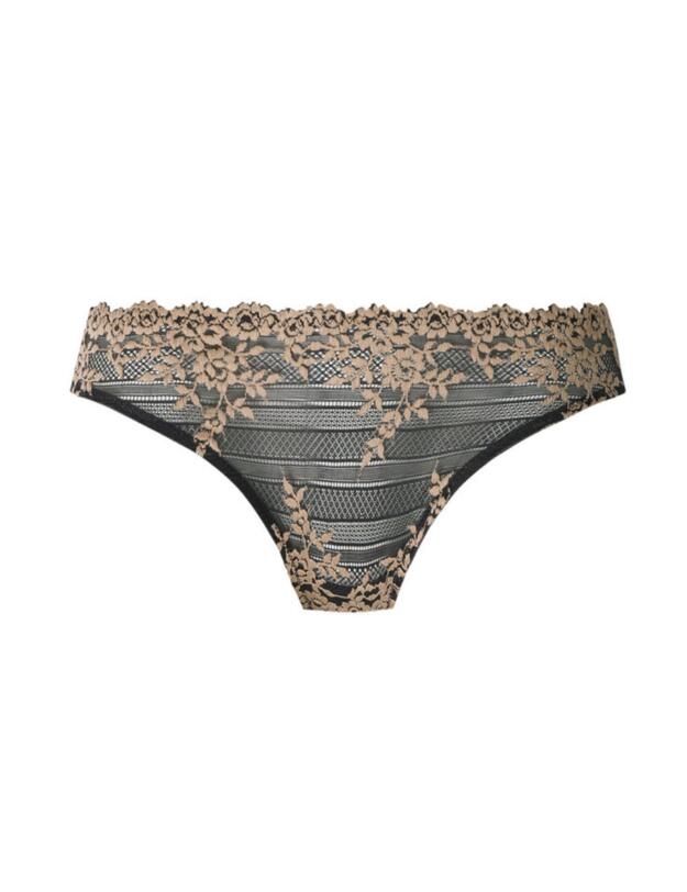 Wacoal Embrace Lace Bikini Brief Ebony/ Shifting Sand