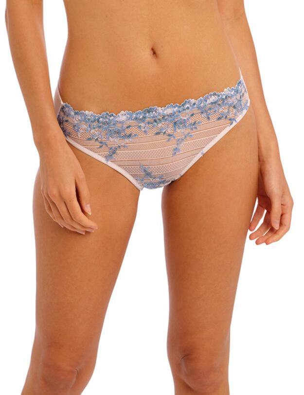 Wacoal Embrace Lace Bikini Brief Pastel Parchment/ Blue Multi