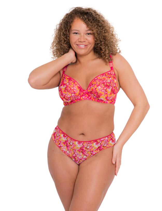 Curvy Kate Lifestyle Plunge Bra Pink Hearts