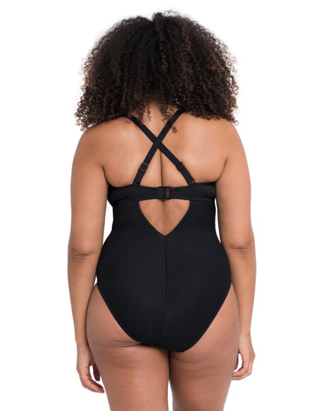 Curvy Kate Twist & Shout Non-Wired Swimsuit Black