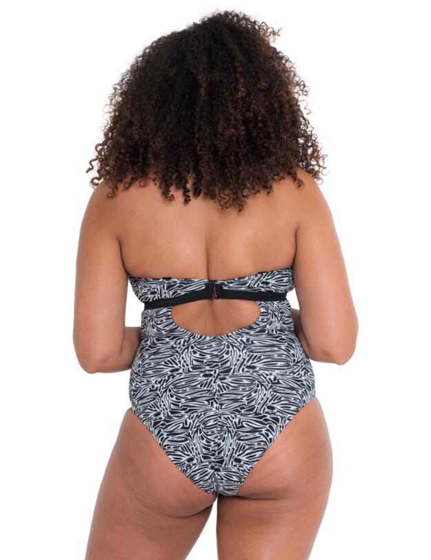 Curvy Kate Sundown Reversible Non-Wired Swimsuit Black Print