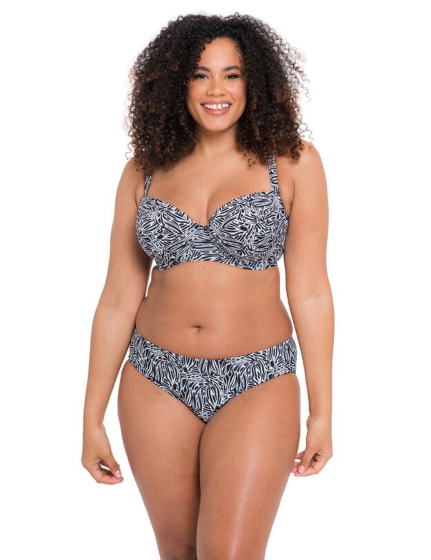 Curvy Kate Sundown Classic Bikini Brief Black Print