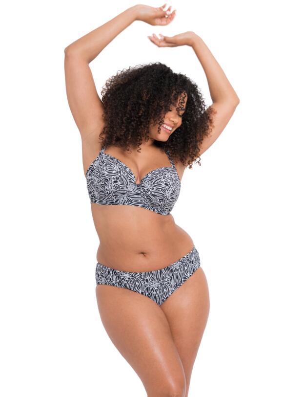 Curvy Kate Sundown Classic Bikini Brief Black Print