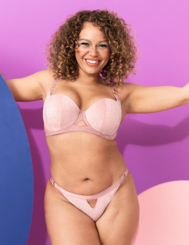 Curvy Kate Lift Off Brazilian Brief Rose Sparkle