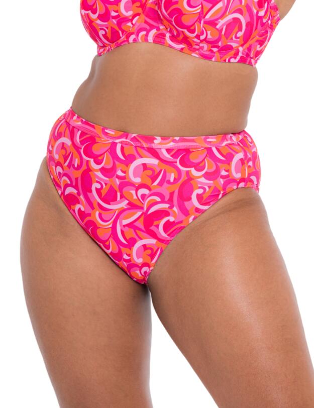 Curvy Kate Retro Wave High Waist Bikini Brief Print Mix