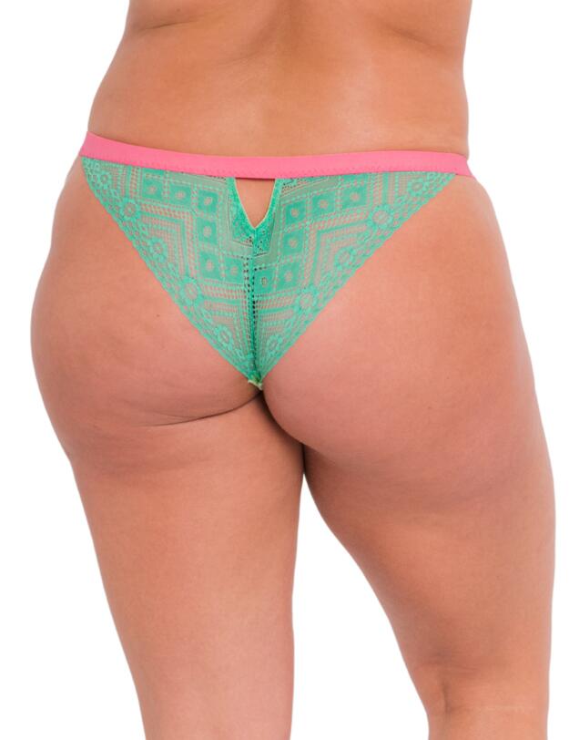 Curvy Kate Front and Centre Brazilian Brief Mint/Pink