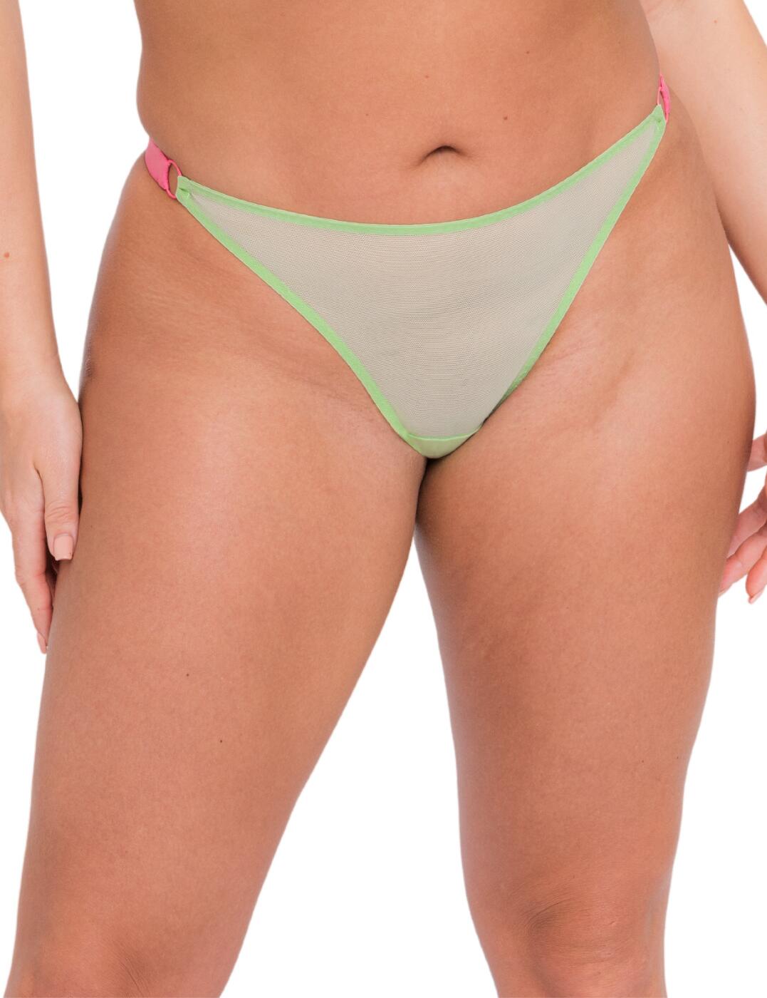 Curvy Kate Front and Centre Brazilian Brief Mint/Pink