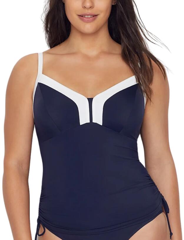 Panache Catarina Tankini Top Midnight/White