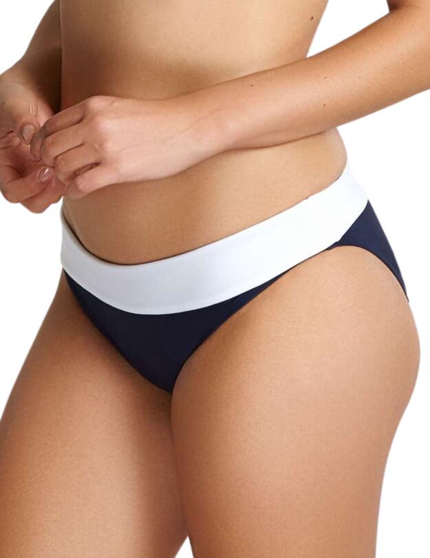 Panache Catarina Fold Bikini Briefs Midnight/White
