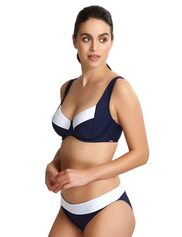Panache Catarina Fold Bikini Briefs Midnight/White