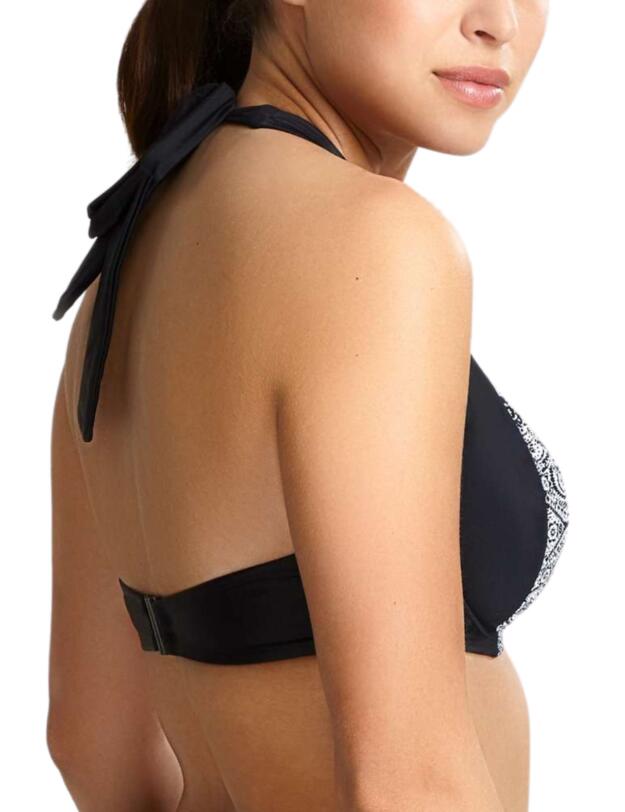 Panache Samara Halterneck Bikini Top Black/White