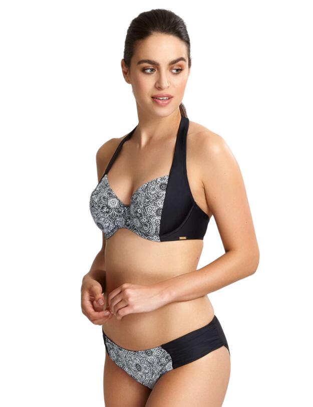 Panache Samara Halterneck Bikini Top Black/White