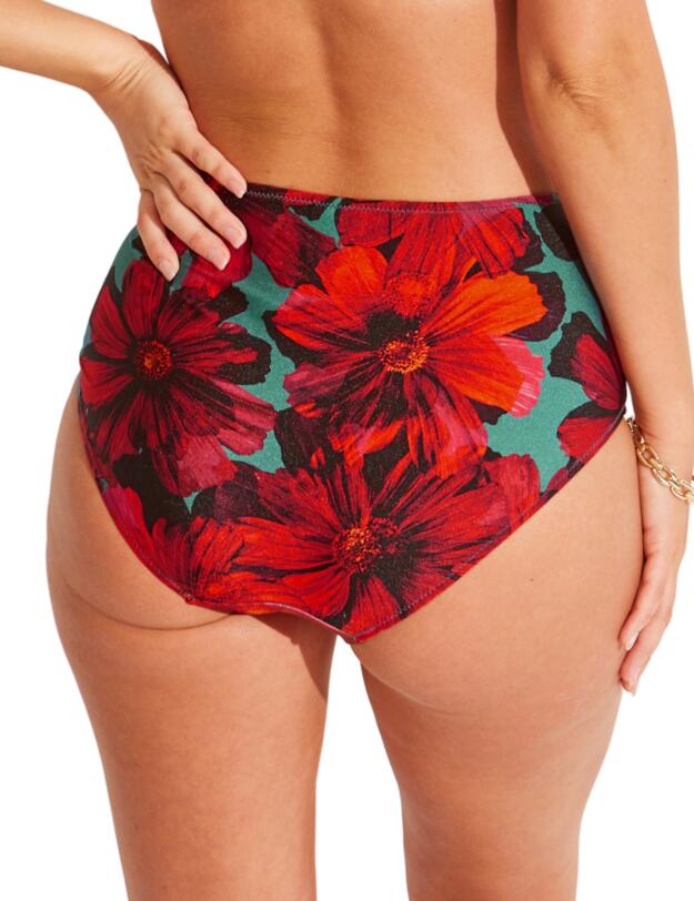 Pour Moi Orchid Luxe Control Bikini Brief Red/Teal