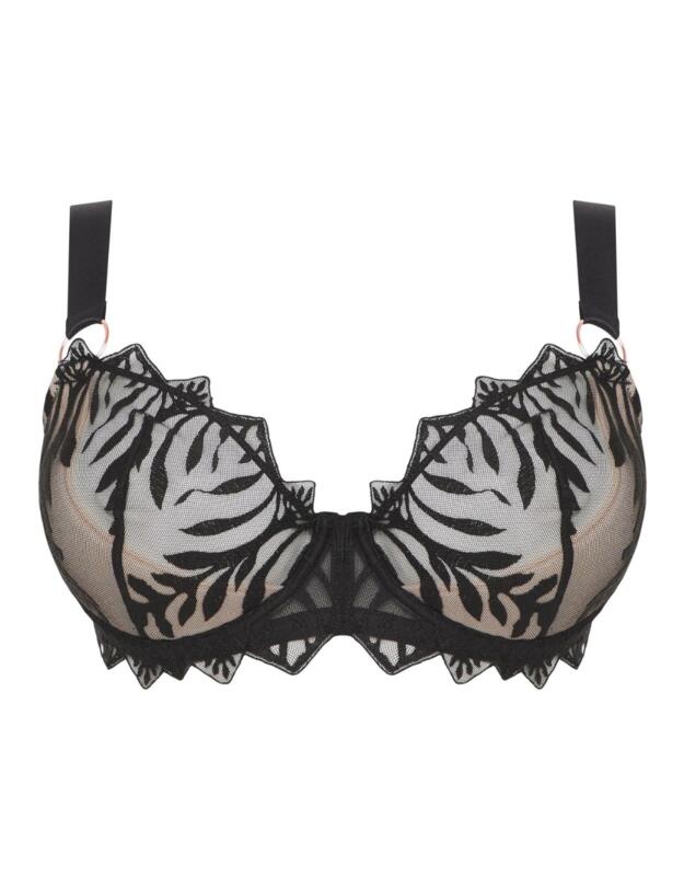  Figleaves Tease Balcony Bra Black 