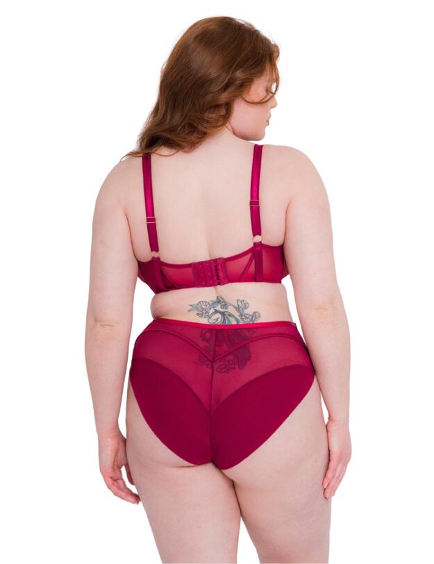 Scantilly by Curvy Kate Senses Plunge Bra Cherry