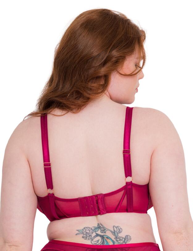 Scantilly by Curvy Kate Senses Plunge Bra Cherry