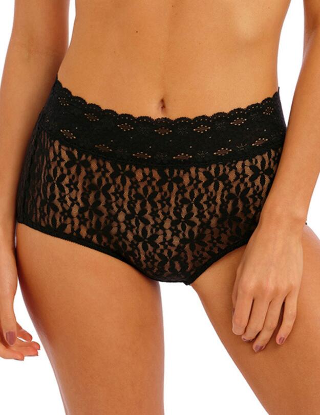 Wacoal Halo Lace Full Brief Black 