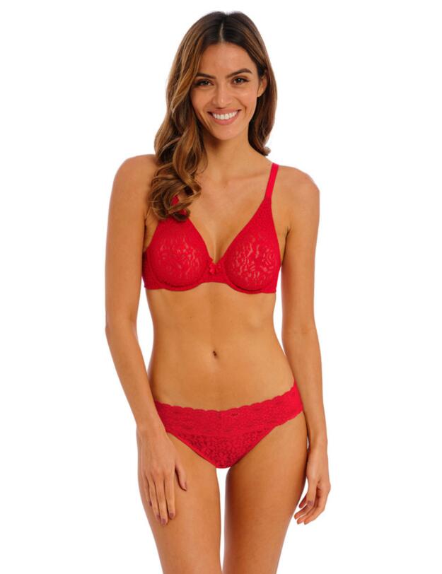 Wacoal Halo Lace Moulded Underwire Bra Barbados Cherry