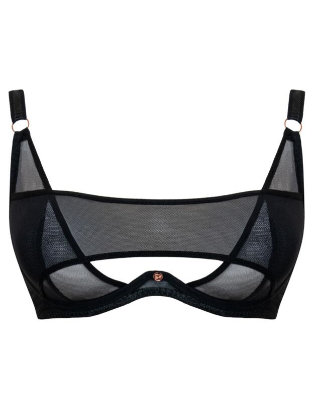 Scantilly by Curvy Kate Peep Show Deep Plunge Bra Black