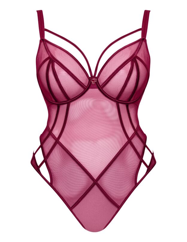 Scantilly by Curvy Kate Senses Plunge Body Cherry