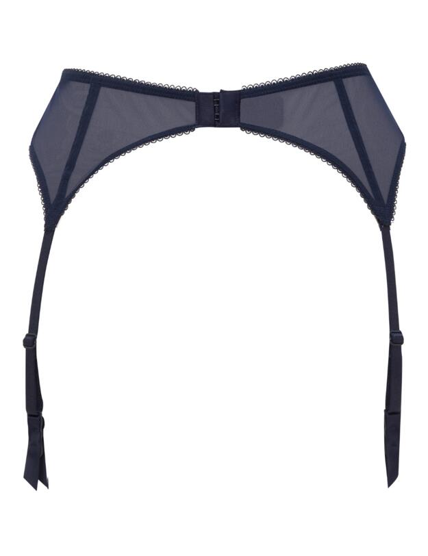 Gossard Superboost Lace Suspender Midnight Blue/Gold