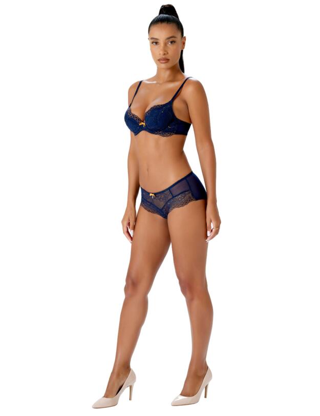 Gossard Superboost Lace Short Midnight Blue/Gold