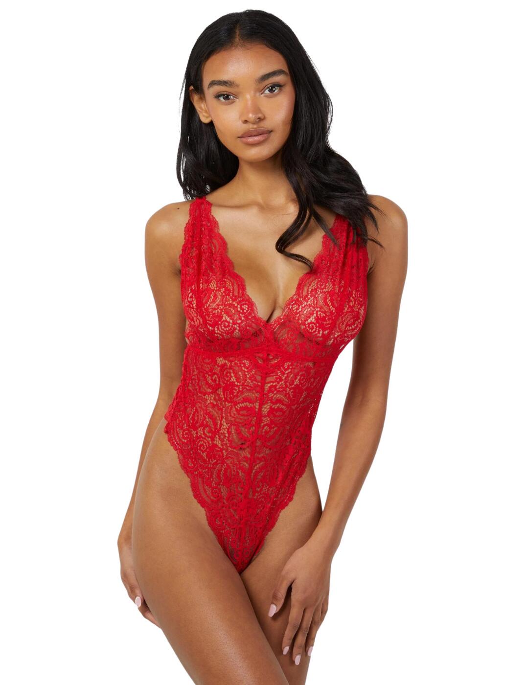Wolf & Whistle Ariana Bodysuit Red
