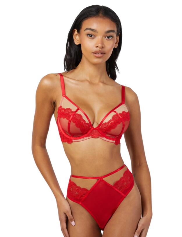 Wolf & Whistle Maisie Balconette Bra Red