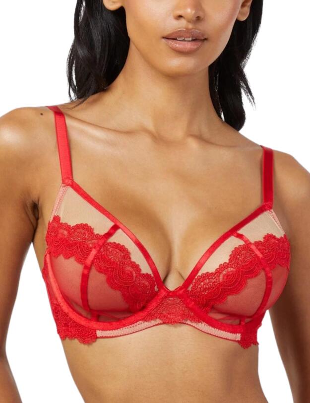 Wolf & Whistle Maisie Balconette Bra Red
