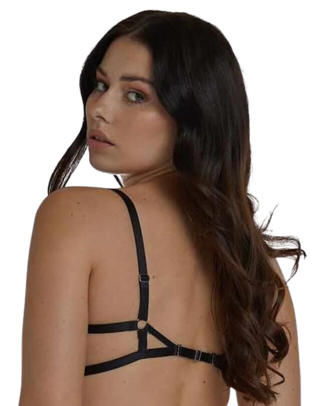 Wolf & Whistle Penny Cut Out Bra Black