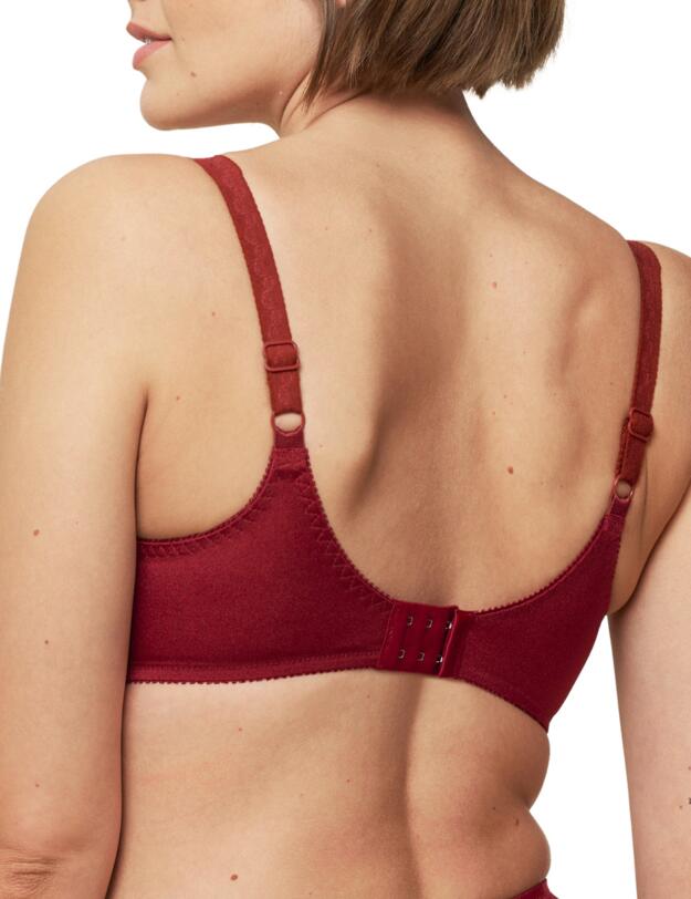  Triumph Ladyform Minimiser Bra Red Wood
