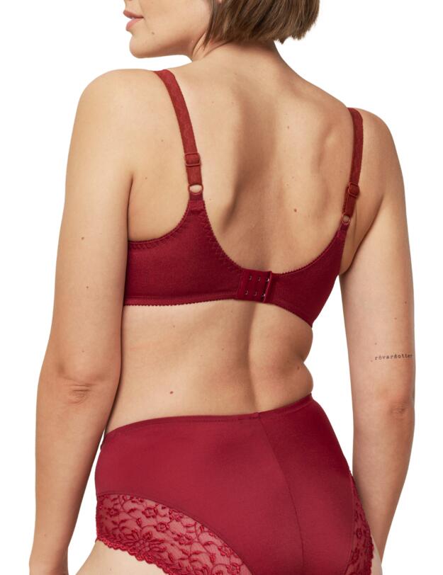  Triumph Ladyform Minimiser Bra Red Wood